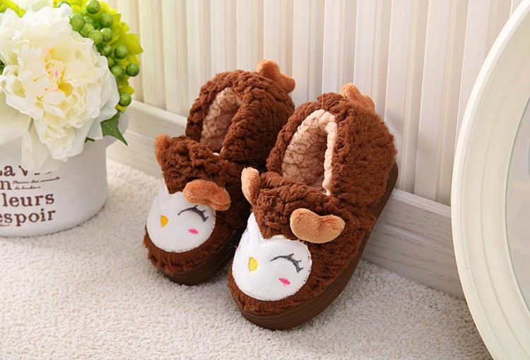 Chaussons enfants en suède pour hiver - semelle caoutchouc - Ref 1008609 Image 18