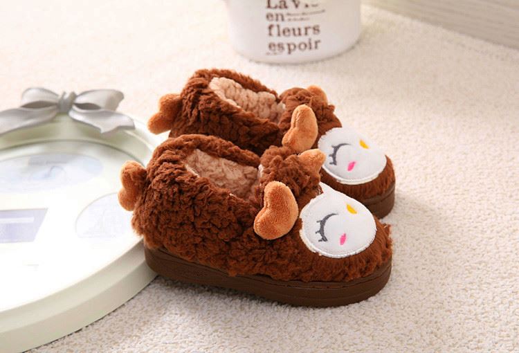 Chaussons enfants en suède pour hiver - semelle caoutchouc - Ref 1008609 Image 16