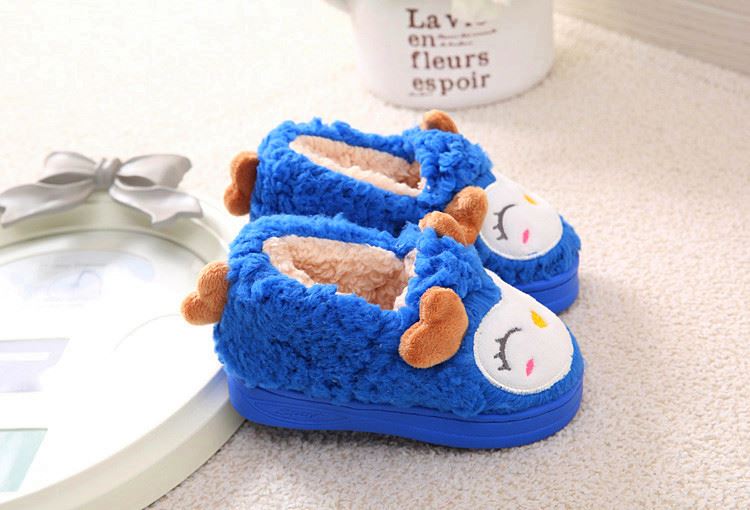 Chaussons enfants en suède pour hiver - semelle caoutchouc - Ref 1008609 Image 15