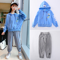 Girlsclothing spring clothing 2021 new Korean version of the foreign air CUHK Childrens suit girls loose net red spring and autumn blouses