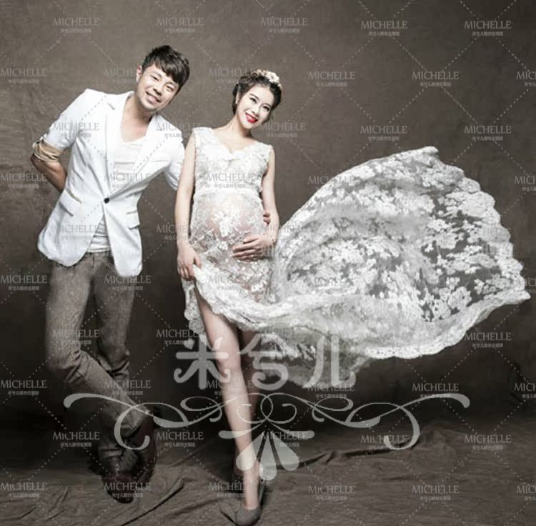 2018 ảnh mới studio phụ nữ mang thai ảnh quần áo chụp ảnh nghệ thuật ảnh phối cảnh ren bà bầu cho thuê váy áo bầu công sở