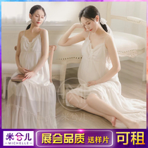 Online Red Shooting Shadow Building New Pregnant Woman Photos of Sexy Fairy dresses Pregnancy Taste Mommy Photos of Art Clothing Rental