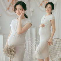 8881 pregnant women photographed clothing temperament Body Knit Dresses Clothing for Pregnancy Art Write Real Clothes Rental