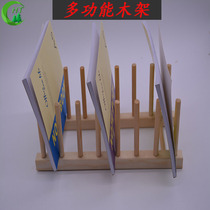 Pine wood wooded multifunctional wood frame Dish Rack Drain Rack Kitchen Shelve CD Bookshelf Daily Debris