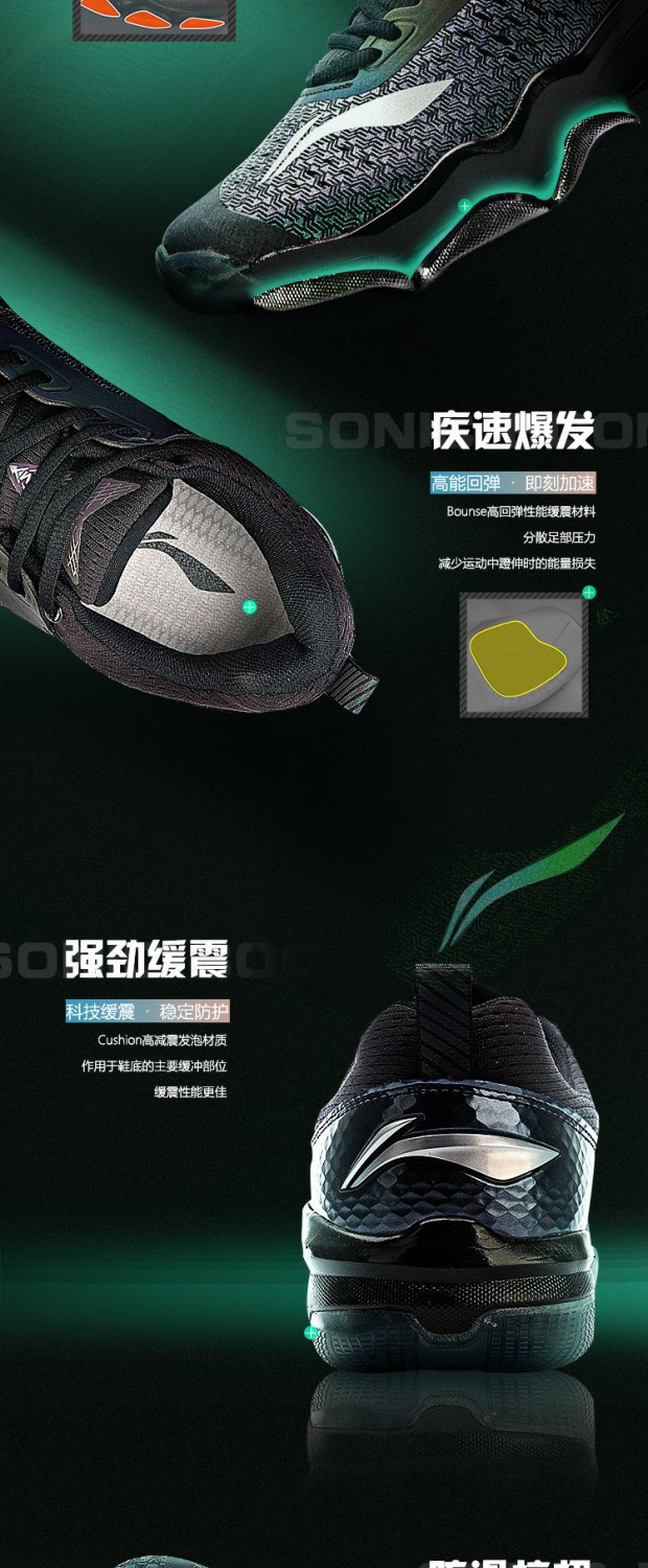 Giày cầu lông Li Ning giày nam sốc rebound rebound hỗ trợ ổn định chống trượt chuyên nghiệp giày thể thao mùa xuân và mùa thu AYZN009 - Giày cầu lông giày thể thao nam adidas