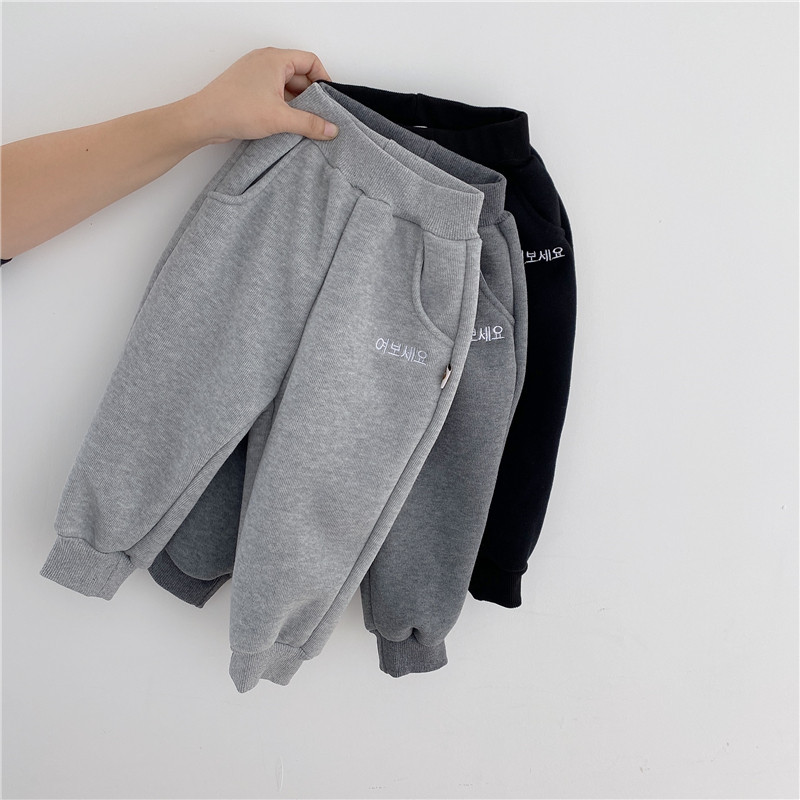 (Treasure of the town store) Children's autumn cotton sports pants Boys Baby Slacks Girls wear pants tide