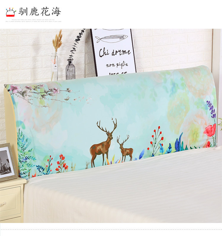 Phim hoạt hình đơn giản bao gồm tất cả bao gồm giường bao gồm đầu giường 1,5 m 1,8 giường kéo dài Giường Bắc Âu trở lại bìa mềm - Bảo vệ bụi tấm che máy giặt
