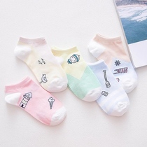 Boat socks ladies short socks short mouth summer cotton Xinjiang cotton thin junior high school students big children short waist shallow mouth deodorant