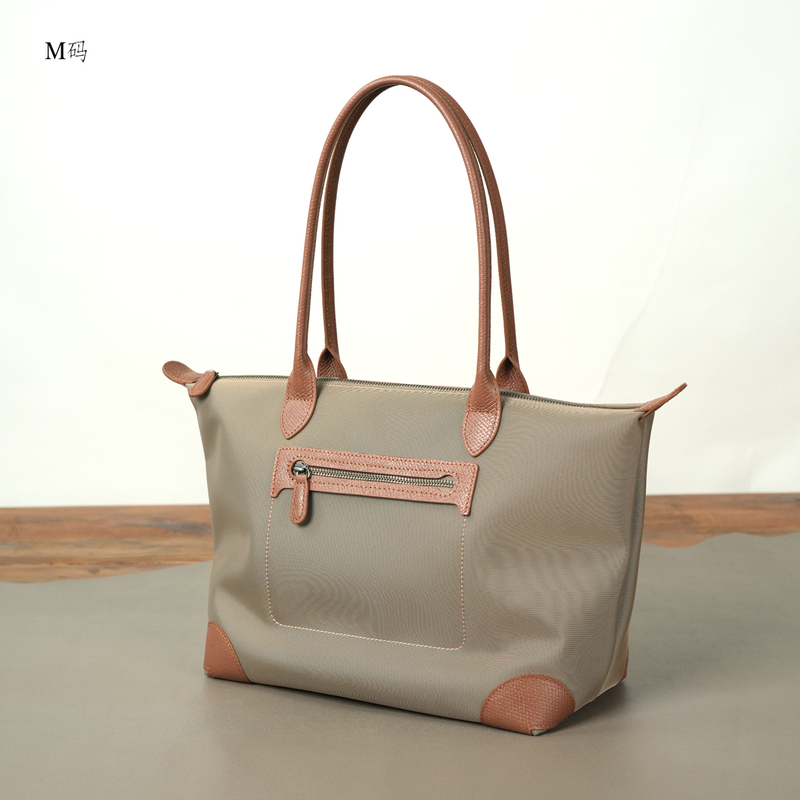Upgraded Version of Non-Abrasive Dumpling Wrappers, Thickened and Anti-Wrinkle'Dragana-811' # Nylon and Genuine Leather Single-Shoulder Women's Bag