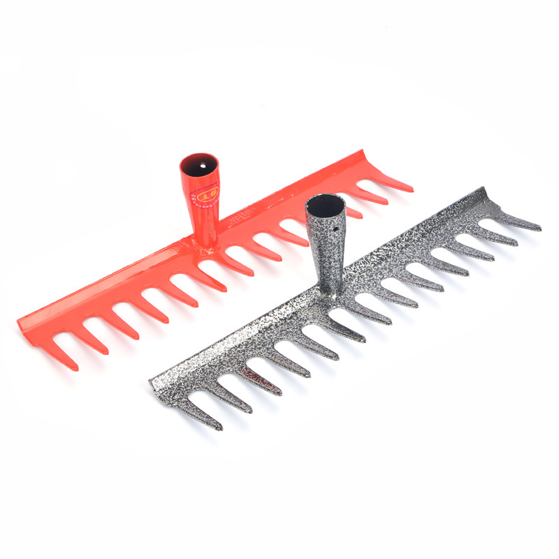 Agricultural rake iron pick Steel rake Agricultural tools Garden gardening tools Rake leaf rake 13 teeth rake