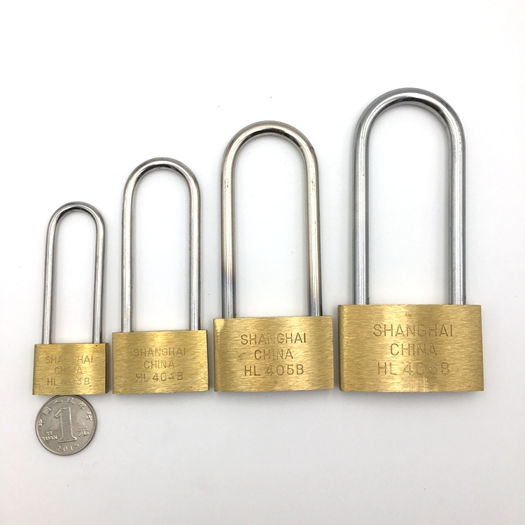 Shanghai earth card slim long handle copper padlock small lock key lock HL403B HL404B HL404B HL406B HL406B