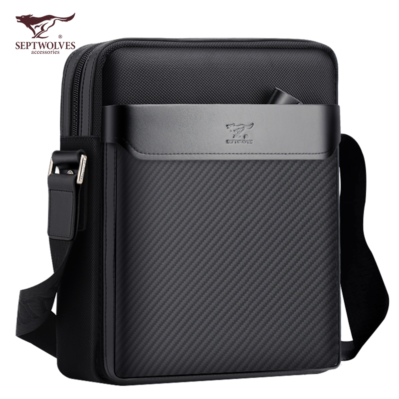 Seven Wolves Men's Bag Single Shoulder Bag Men's Inclined Satchel Bag Buns Bag Sails Buns Bag Casual Oxford Bumpbag Han Edition