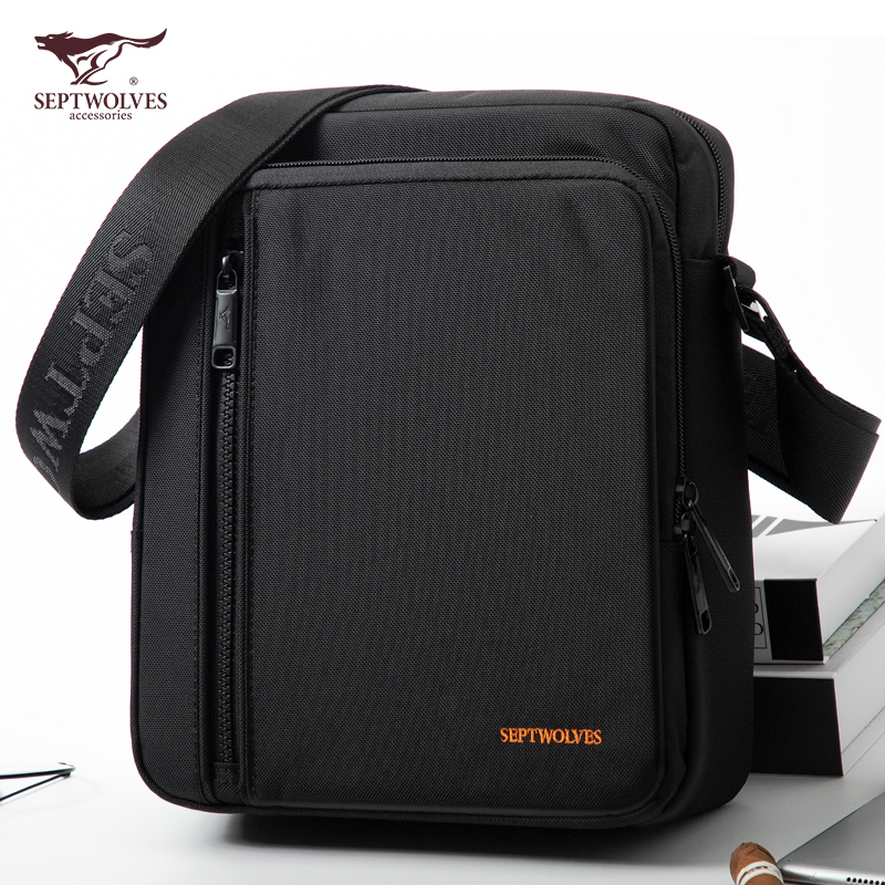 Seven Wolves Men's Bag Outdoor Leisure Sports Waterproof Oxford Cloth Bag Single Shoulder Inclined Satchel Bag bag Cloth Bag Cross-Pack