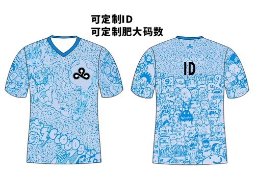 2025cloud9 команда униформа индивидуальная идентификация европейская и американская команда C9 Команда CSGO Периферийная футболка для э-э-спалки мужская лучшая одежда Летняя футболка