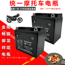 Qianjiang Motorcycle 125 150 Universal Battery Qianjiang Prince King Kong Yulong 12V7A Maintenance Free Battery