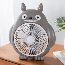 Small cartoon electric fan Mini student dormitory bed mute desktop home office desktop small fan