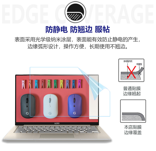 ASUS ASUS đậu máy tính xách tay một bảo vệ phim Adol màn hình hiển thị phim bảo vệ màn hình máy tính mắt bức xạ chống xước màu xanh 13,3 inch - Phụ kiện máy tính xách tay túi đựng máy tính xách tay
