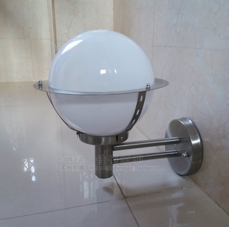 Stainless steel outdoor wall lamp garden lamp outdoor wall lamp lighting lamp waterproof lamp ball balcony lamp simple and modern