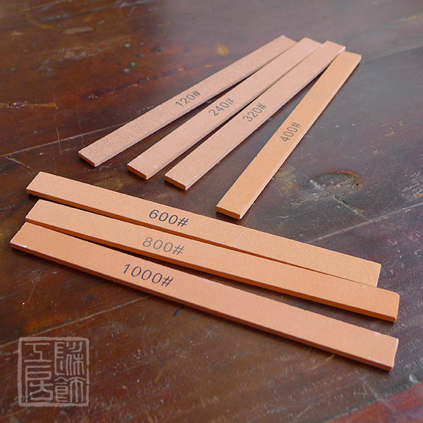 Grinding stone 150×12×3mm red lacquer gray 