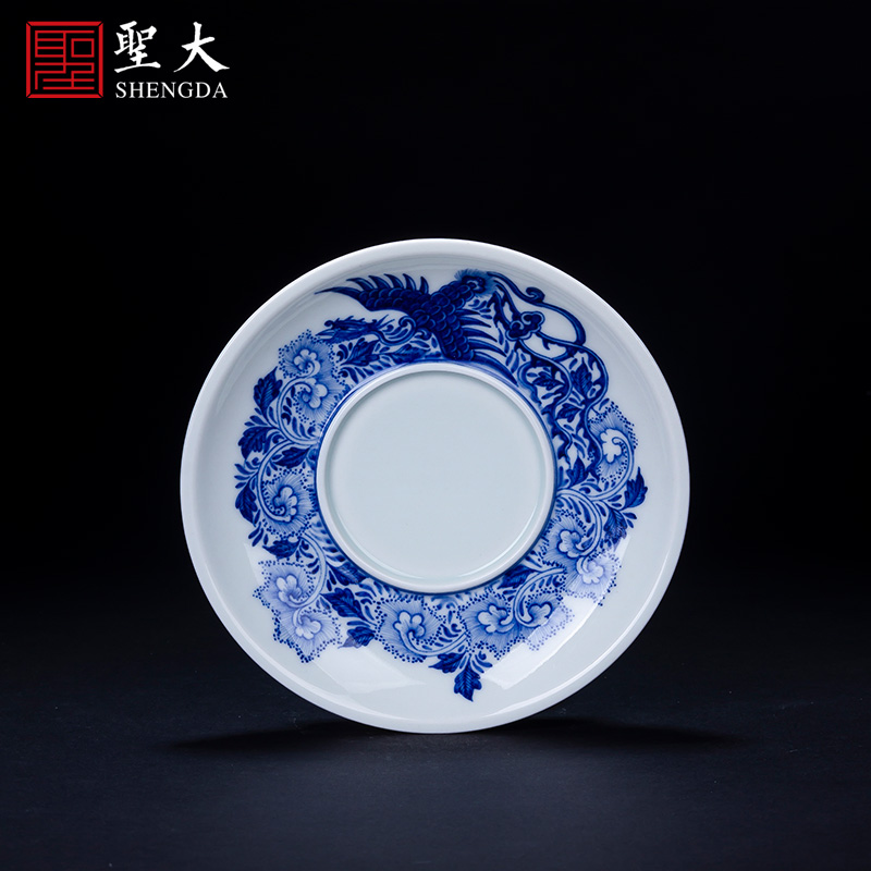 St large ceramic three tureen hand - made porcelain tang grass FeiFeng grain tureen tea bowl full manual of jingdezhen tea service
