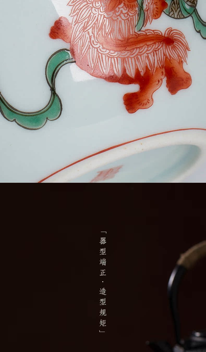 Holy big ceramic kung fu tea set hand - made porcelain treasure of ancient color lie fa cup sample tea cup cup of jingdezhen tea service master