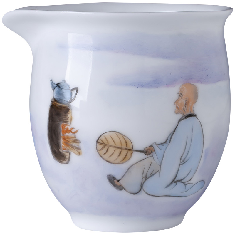 Holy big new ceramic fair keller hand - made color Fried tea character all hand jingdezhen tea accessories fair keller of tea sea