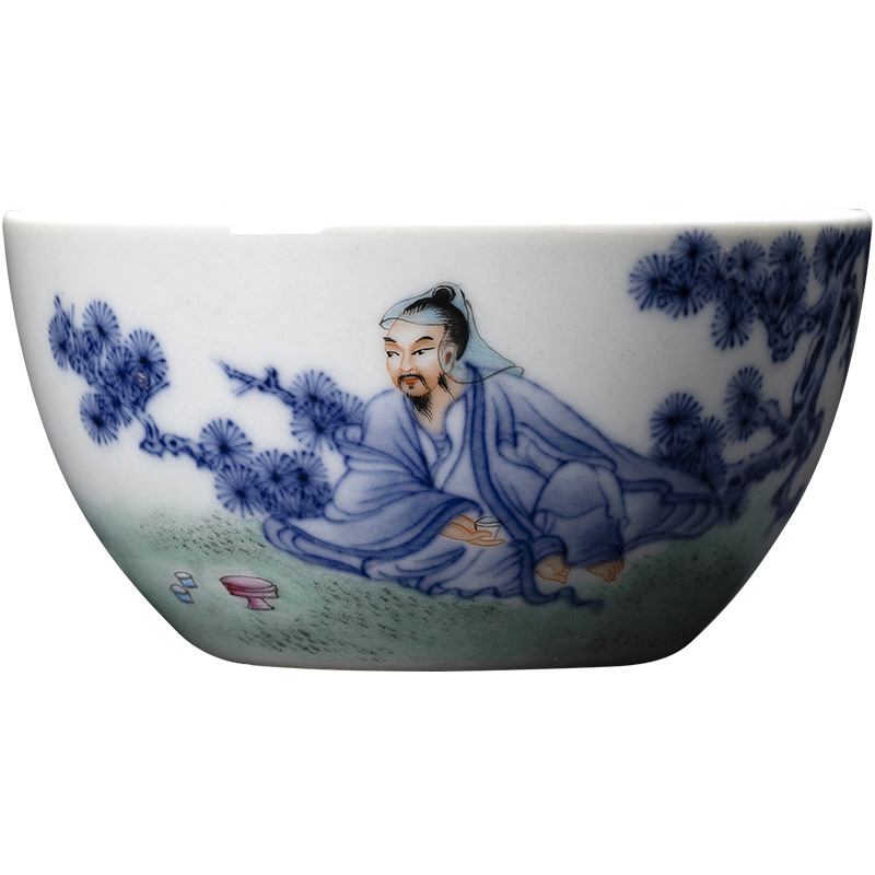 St the ceramic kongfu master cup hand - made porcelain dou pastel boiled tea figure lying fa cup jingdezhen tea by hand