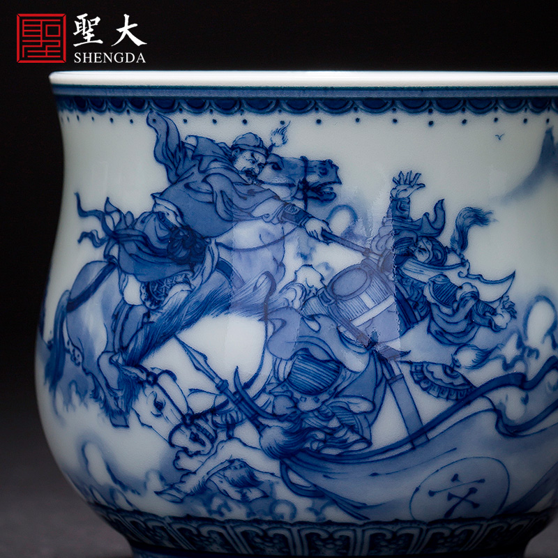 St large ceramic kung fu teacups hand - made porcelain of sixteen kingdoms will sample tea cup cup all hand of jingdezhen tea service