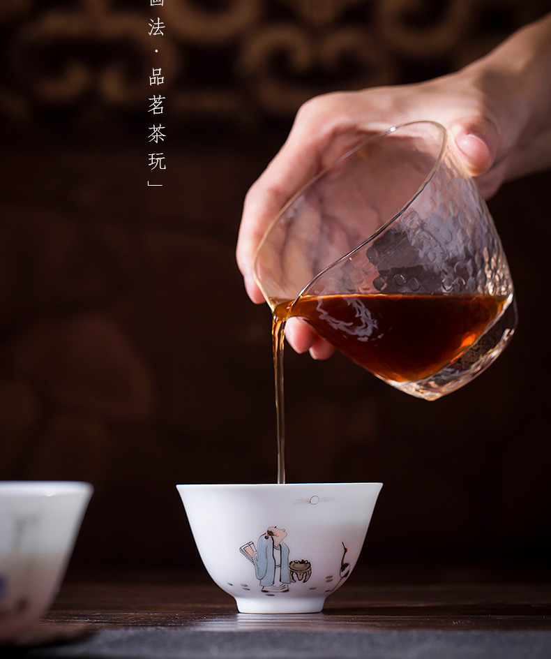 Santa teacups hand - made ceramic kung fu jade porcelain new see zen tea masters cup all hand jingdezhen tea sample tea cup