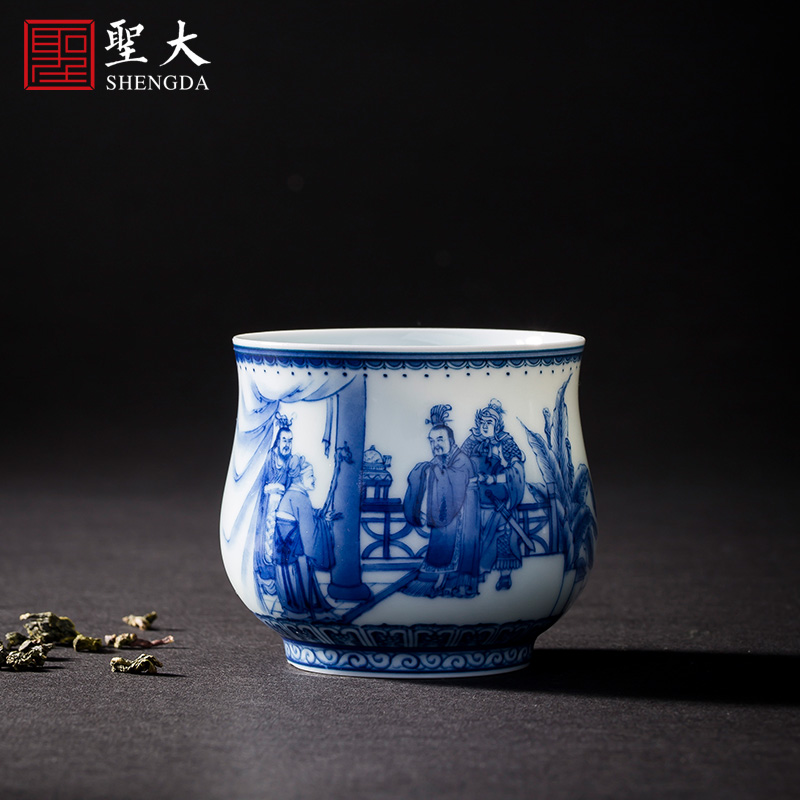 St large ceramic kung fu teacups hand - made porcelain of sixteen kingdoms will sample tea cup cup all hand of jingdezhen tea service