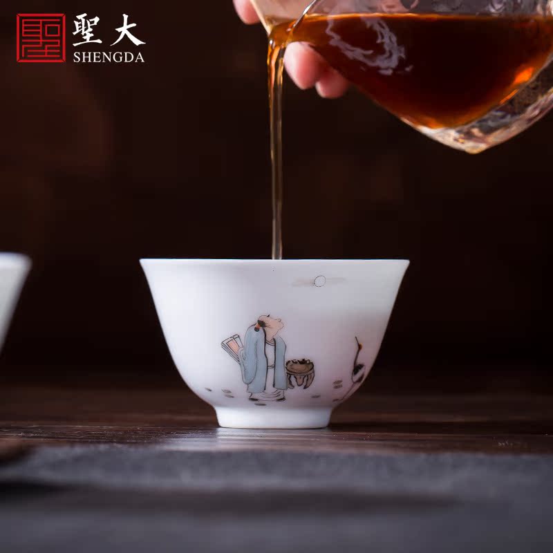 Santa teacups hand - made ceramic kung fu jade porcelain new see zen tea masters cup all hand jingdezhen tea sample tea cup