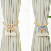 Baoze curtain straps no punching French tie simple light luxury gauze curtain decorative buckle tassels magnetic pair