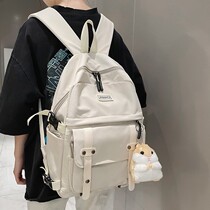 Tide card 2021 new bag Han version canvas 100 hitch male and female double shoulder bag Mori system college student backpack large capacity