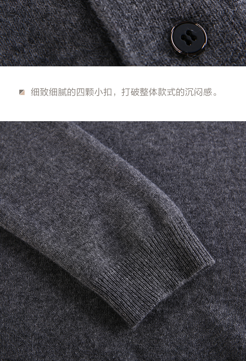 Cashmere áo len nam 2017 mùa thu và mùa đông màu rắn cổ áo thun dày chủ đề ấm áp tinh khiết cashmere áo len đáy áo