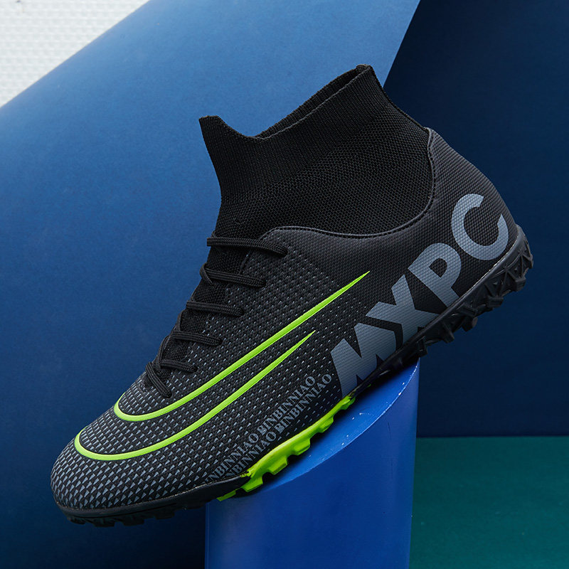 C Ronaldo soccer shoes men TF crushed nails teenage students children training adult competition AG long spike artificial grass sports