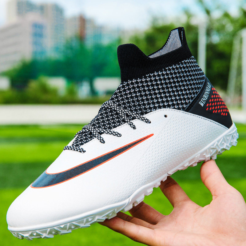 Ronaldo football shoes adult broken Ding tf men and women Messi children ag long nails youth training shoes high-top mandarin duck