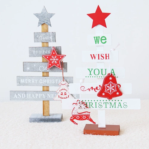 Рождественский деревянный креативный маленький треугольник, декор