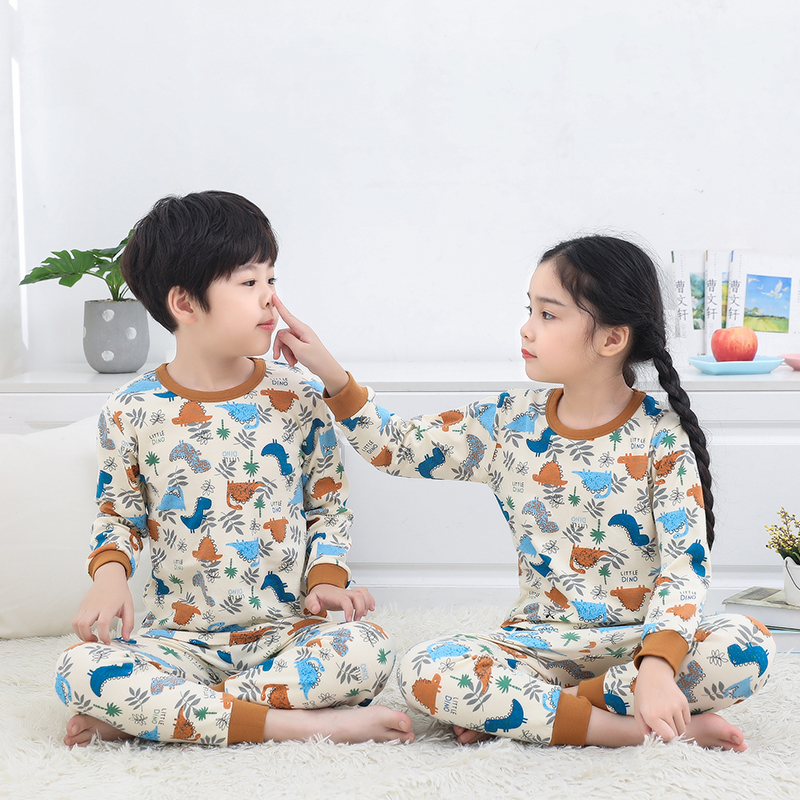 Childrens bộ đồ lót bông bé bông bông áo len trẻ em mỏng tội kích thước cô gái mùa xuân và mùa thu quần.