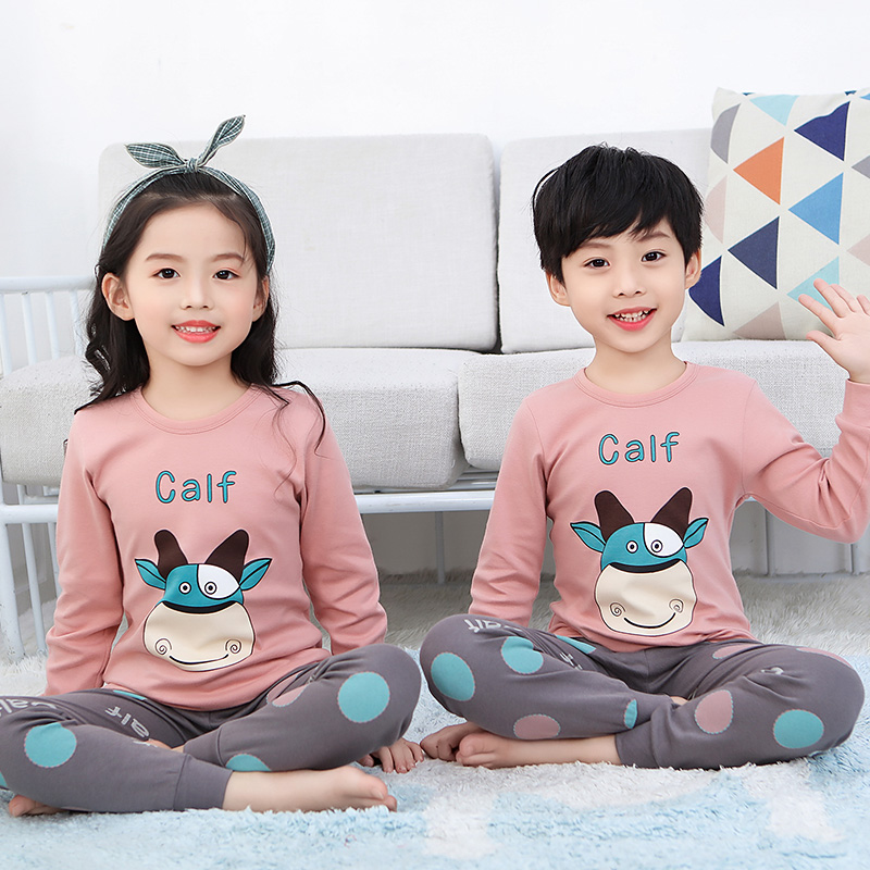 Childrens bộ đồ lót bông bé bông bông áo len trẻ em mỏng tội kích thước cô gái mùa xuân và mùa thu quần.