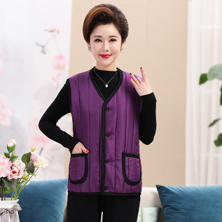 女士秋冬装新款马甲加厚加绒妈妈装棉马夹中老年男士冬季坎肩背心