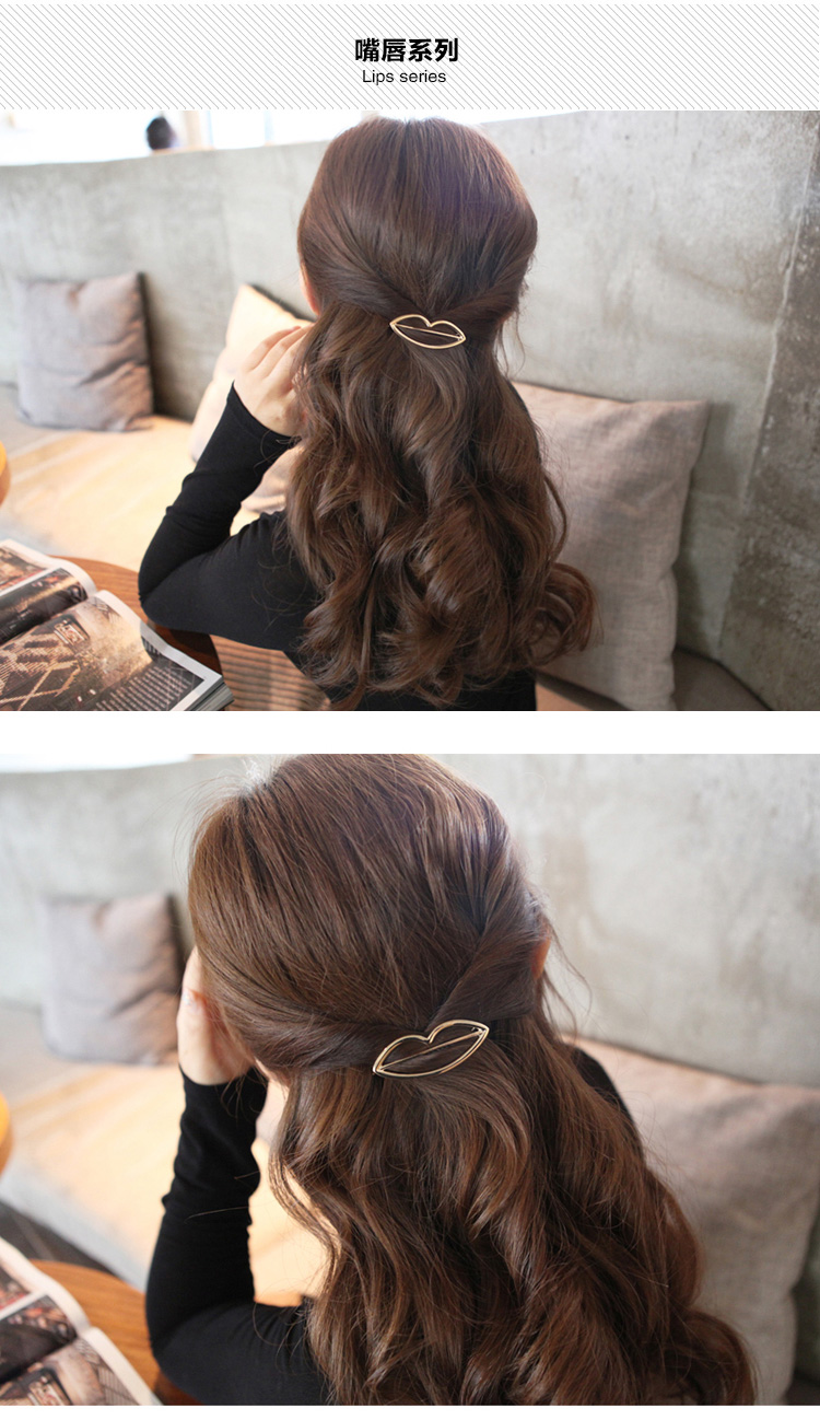 Châu âu và Hoa Kỳ đơn giản kim loại lá vòng tròn vòng kẹp tóc Hàn Quốc tính khí side clip bangs clip tóc phụ kiện mũ nón twist clip