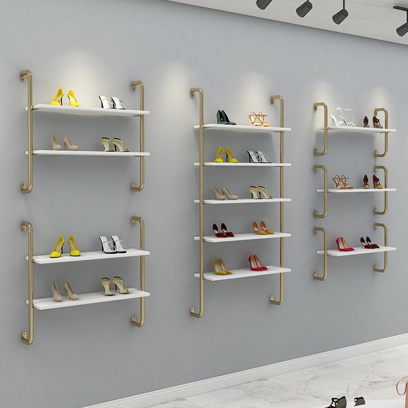 Apparel store wall frame display frame multi-layer nail nail oil shelf packaged cosmetic wall hanging shelf