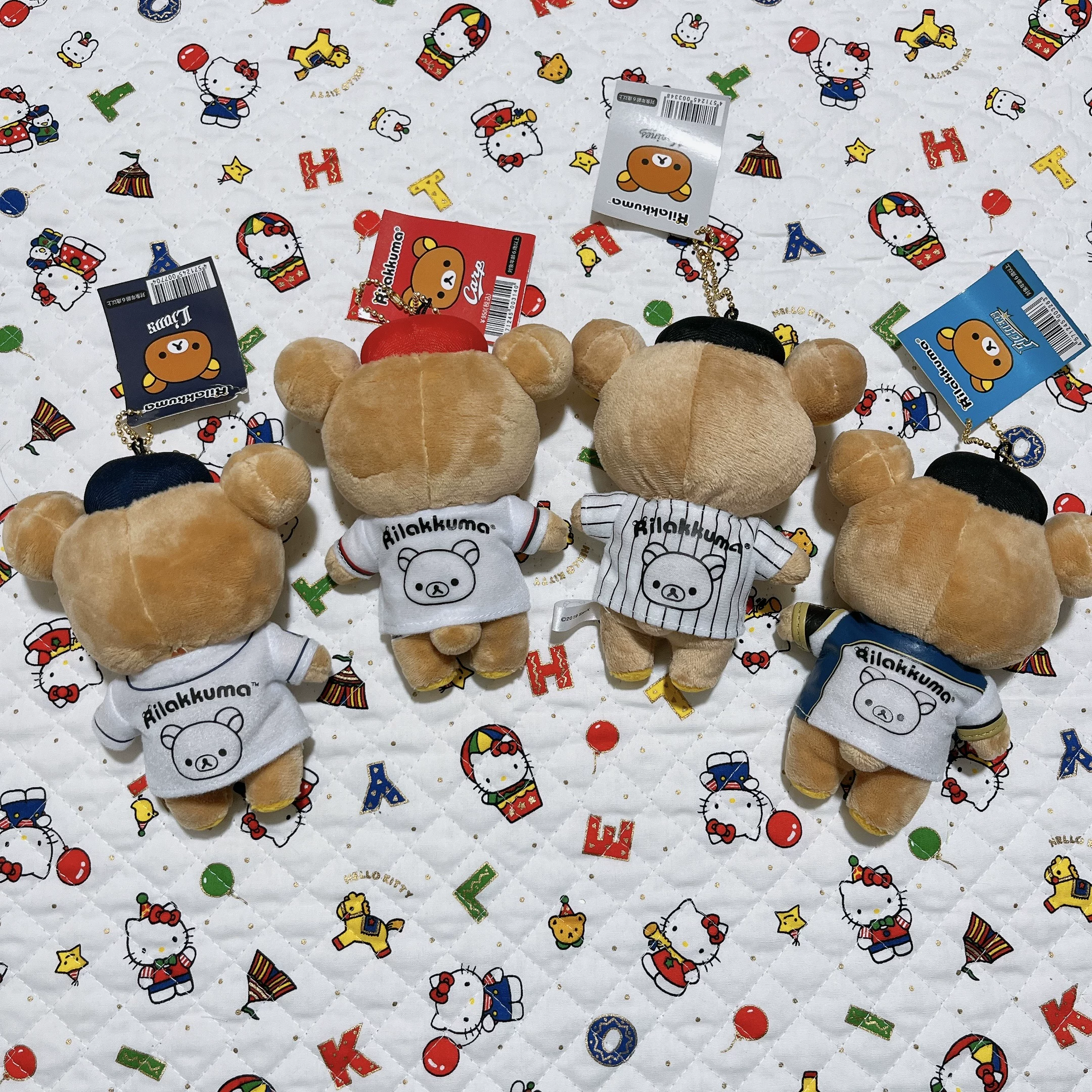 Япония Easy Bear RilakkumaHanshin Tiger Baseball Uniform Plush Pendant Xiong Brother