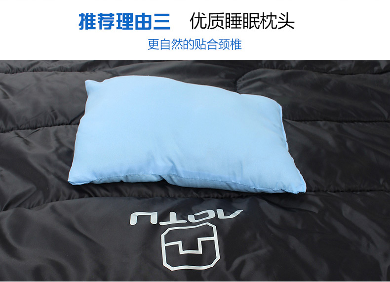 Trung tâm thương mại Jingdong mua sắm cặp vợ chồng túi ngủ với hai gối dày túi ngủ ngoài trời dày ngủ ngoài trời cắm trại - Túi ngủ túi ngủ cho bé mùa hè
