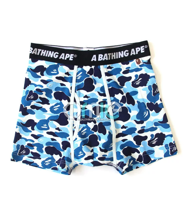 Trendy brand B@pe ape camouflage Lycra cotton U-convex boxer briefs, low-waist breathable and sweat-absorbent cotton boxer briefs suitable for youth
