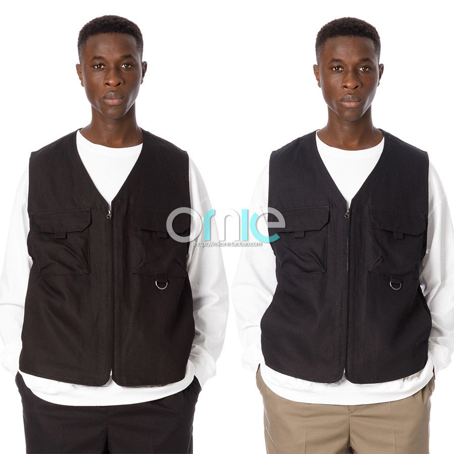 High-end niche S@ndinista 22,000 yen strong twist cotton and linen blend tooling pocket hunting vest