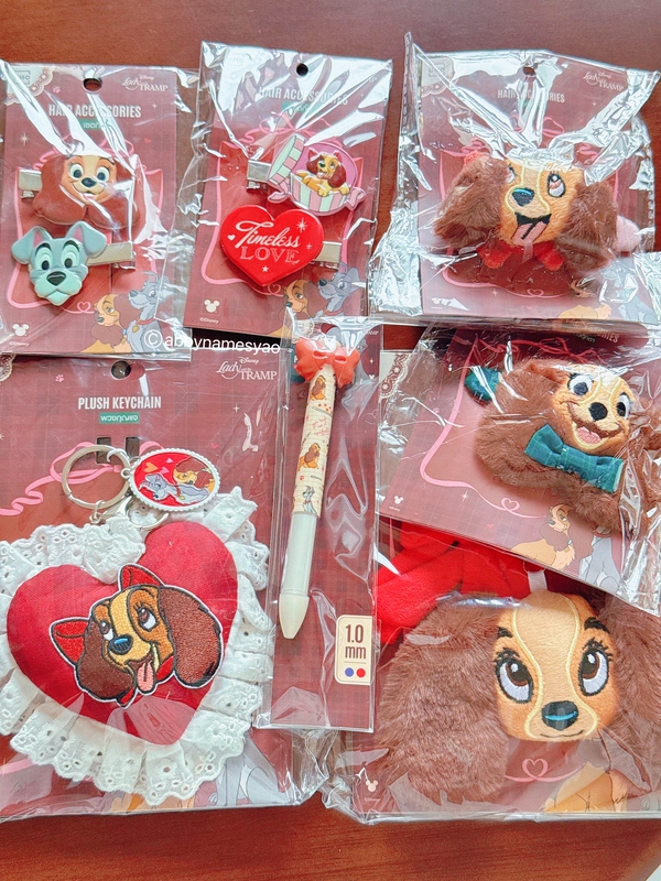 In-Stock Thai Lady Dog and Stray Lady Dog Blue and Red Two-Tone Ballpoint Pen Tote Bag Hairpin Etc