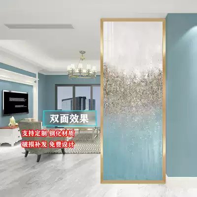 Nordic art glass screen partition frosted light luxury Net red decoration living room bedroom shelter entrance custom