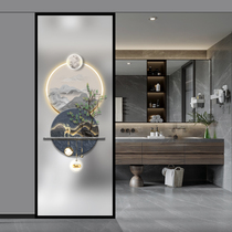 Simple art glass screen entry door entrance living room shoe cabinet bathroom wet and dry separation half wall partition customization