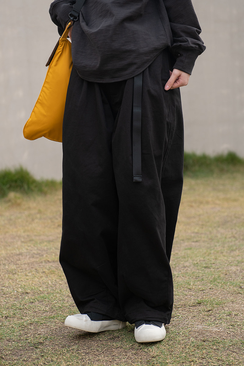 BEEKITE Japanese rough slant wide leg pants Cityboy outline assembly mouth tide and pure cotton retro